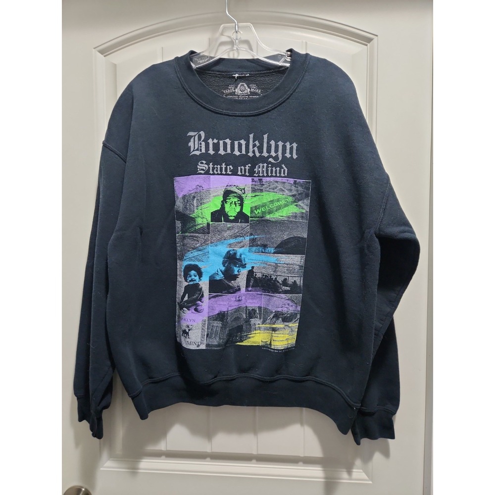 American Rag Notorious BIG Brooklyn State of Mind Sweatshirt Black Large 2013